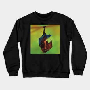 Fruit bat illustration, flying fox painting. Australian bat, unique gift. Crewneck Sweatshirt